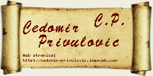 Čedomir Privulović vizit kartica